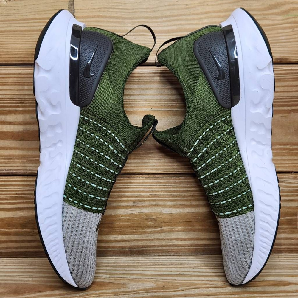 Nike Mens React Phantom Run Flyknit 2 Running Shoes Green DX2311-300 11M New - Picture 6 of 9